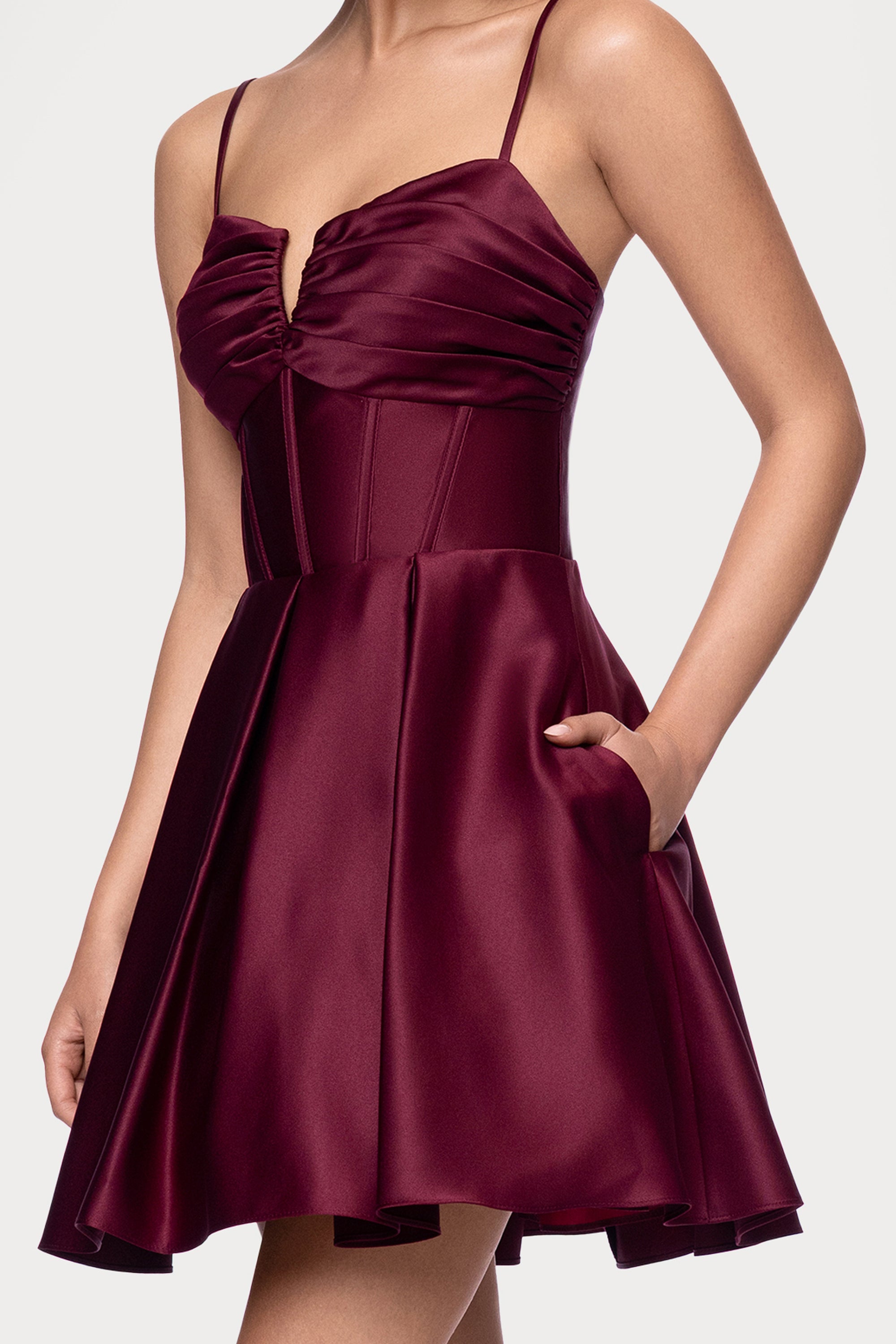 "Alexa" Short A-Line Satin Party Dress