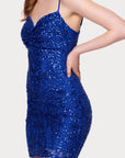 "Frankie" Sequin Sweetheart Bodycon Short Dress