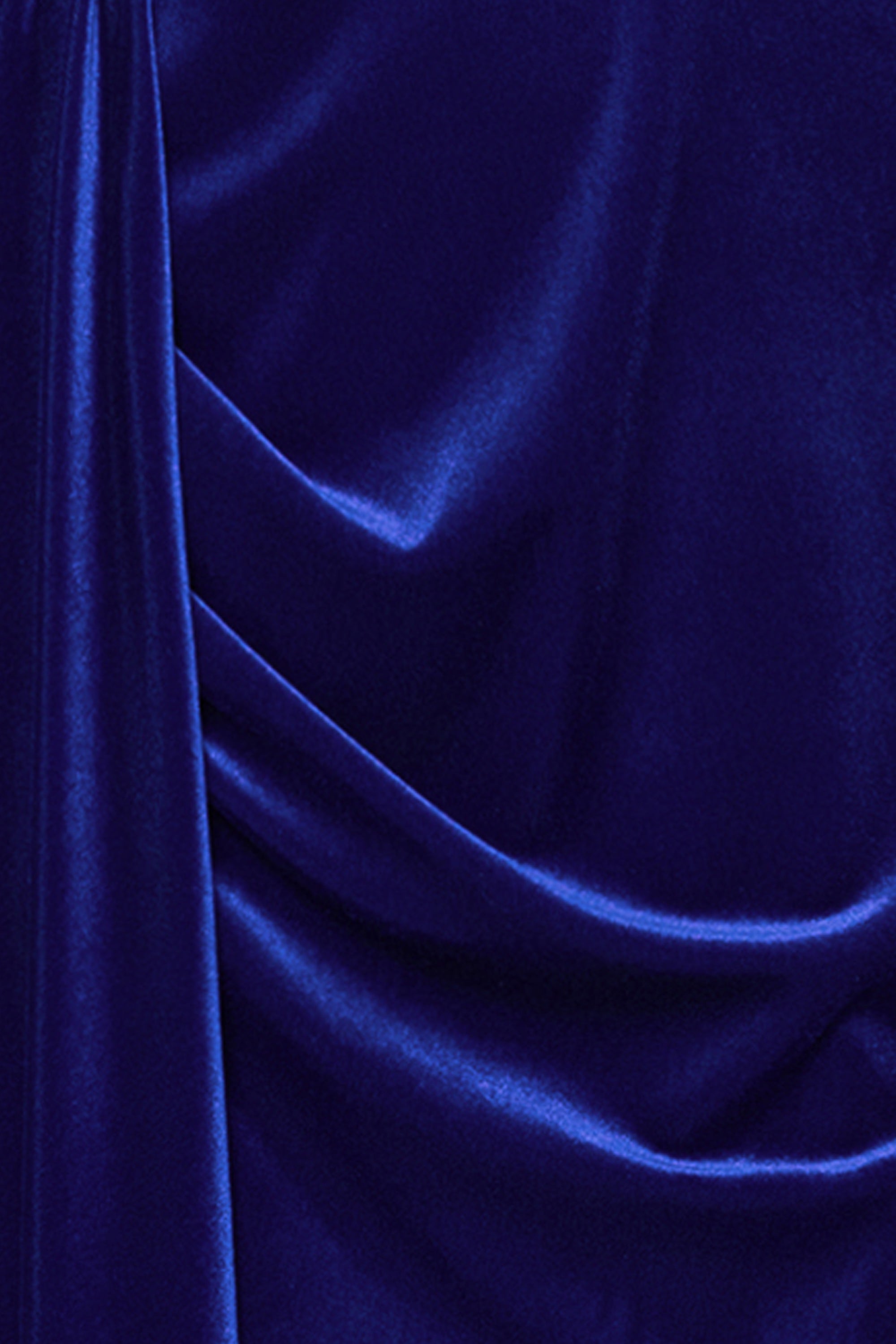 "Angela" Velvet Strapless Draped Skirt Floor Length Dress