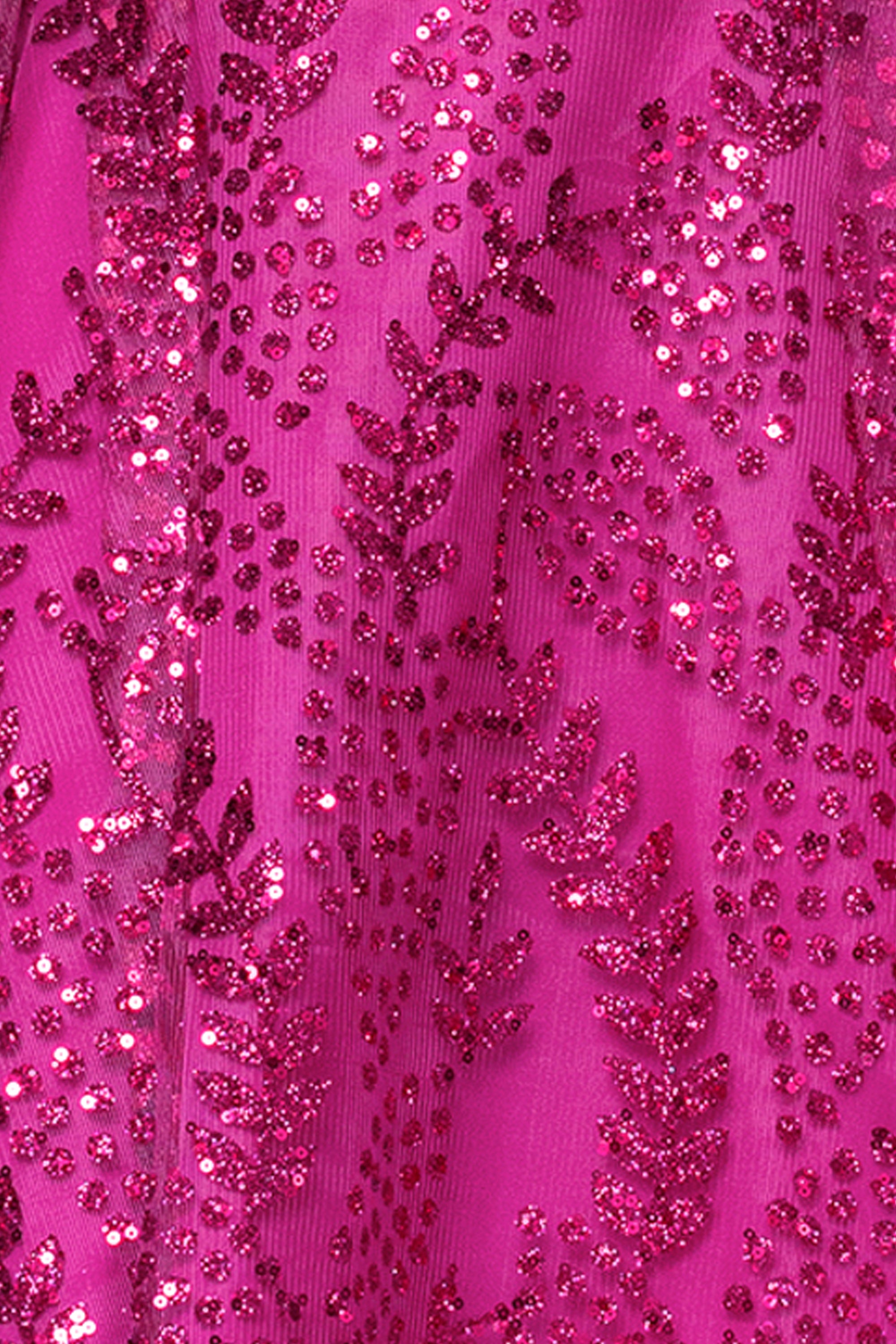 "Catherine" Short Glitter Illusion Party Dress