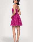 "Catherine" Short Glitter Illusion Party Dress