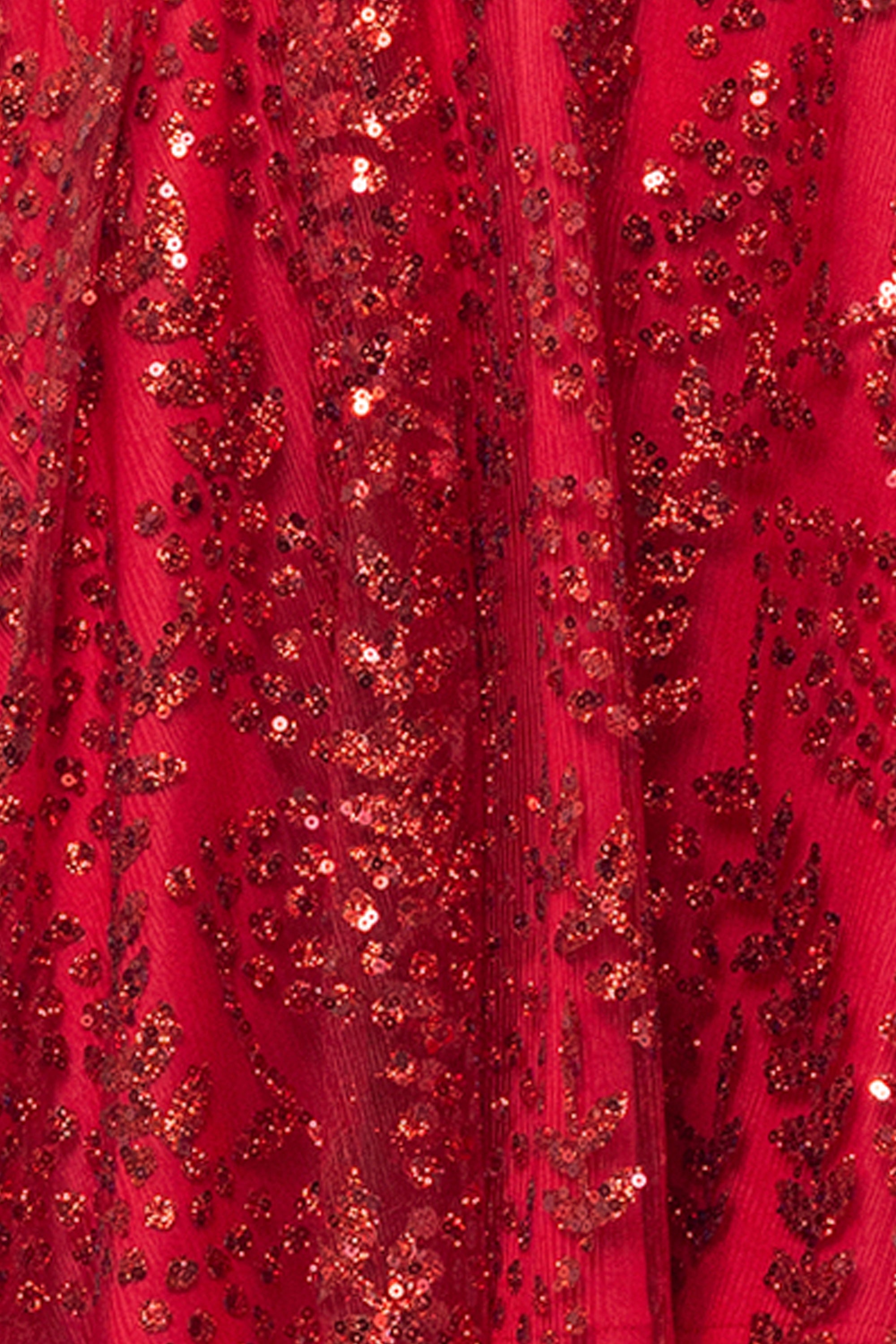 "Catherine" Short Glitter Illusion Party Dress