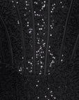 "Jenée" Long Corset Sequin Dress