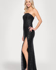 "Jenée" Long Corset Sequin Dress
