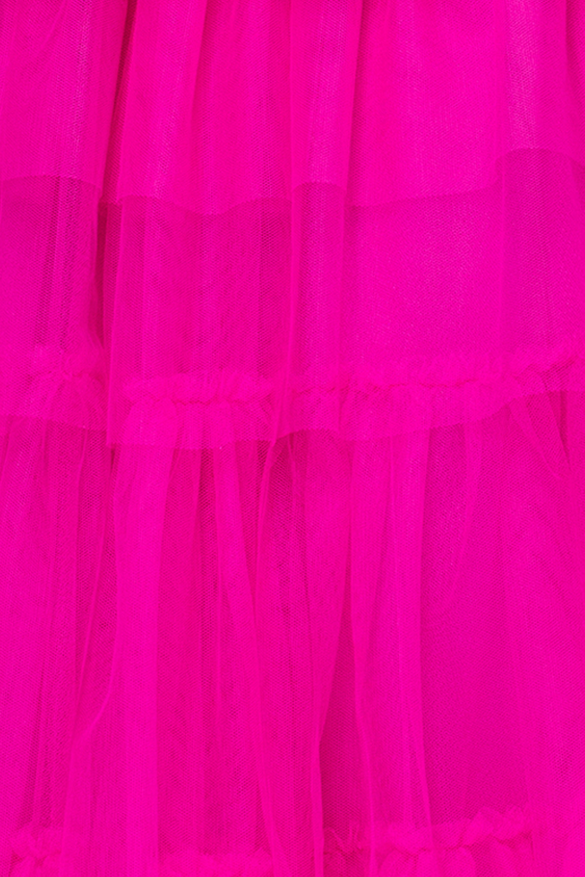 "Gina" Mesh Tier Bow and Ruffle Floor Length Gown