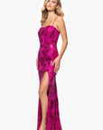 "Annie" Long Sequin Lace Corset Dress