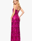 "Annie" Long Sequin Lace Corset Dress