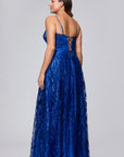 Plus "Rita" Long Glitter Sweetheart Neckline Gown