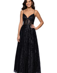 "Rita" Long Glitter Sweetheart Neckline Gown