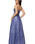 "Rita" Long Glitter Sweetheart Neckline Gown