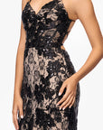 "Debbie" Long Sequin Corset Trumpet Gown