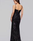 "Renee" Sequin Corset Floor Length Dress