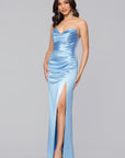 "Daisy" Satin Strapless Floor Length Dress