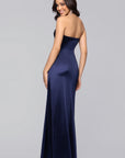 "Daisy" Satin Strapless Floor Length Dress