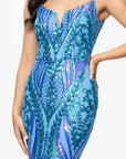 "Christine" Spaghetti Strap Floor Length Sequin Dress