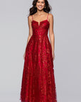 "Lory" Glitter A-Line Floor Length Dress