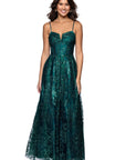 "Lory" Glitter A-Line Floor Length Dress