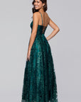 "Lory" Glitter A-Line Floor Length Dress