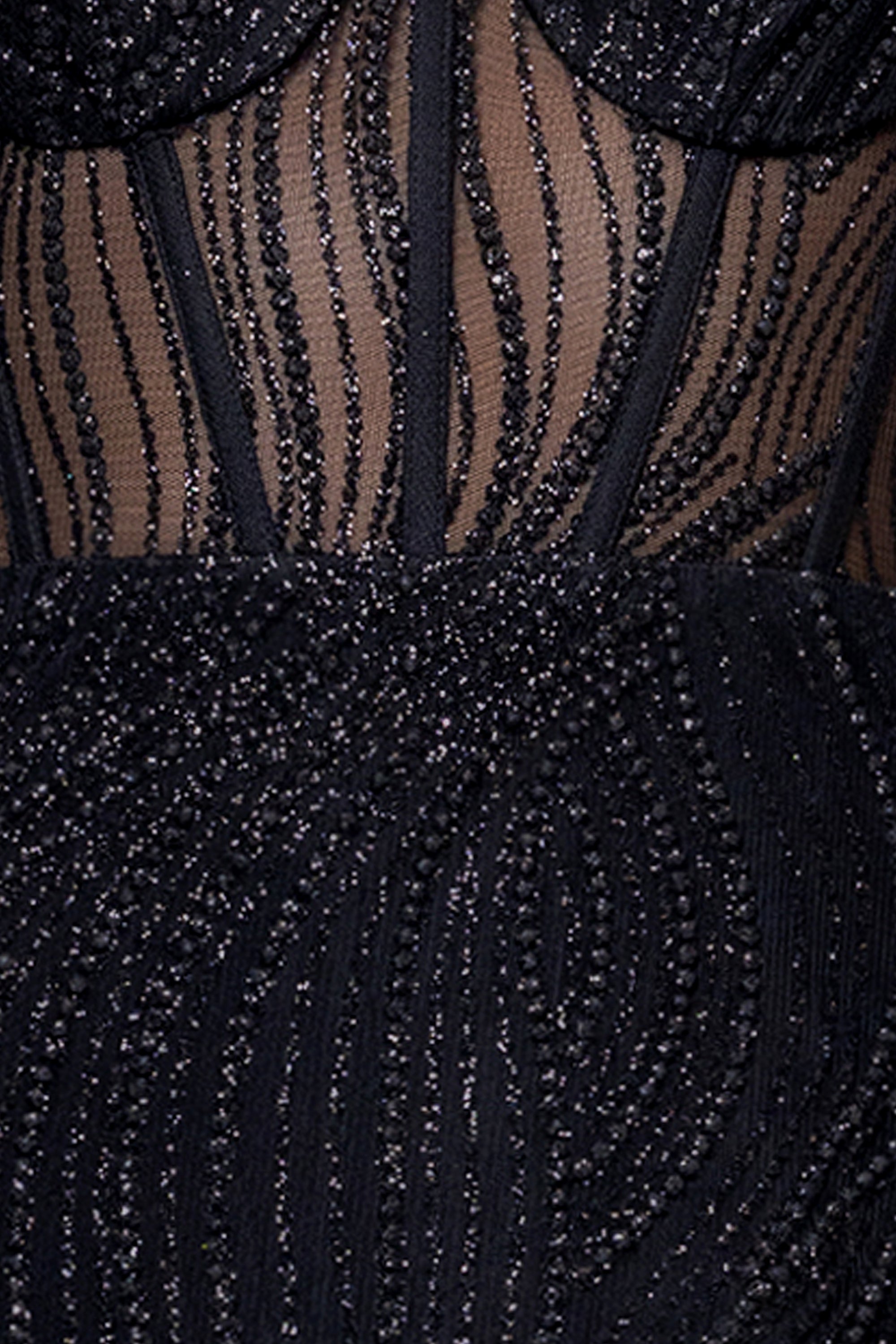 "Dorothy " Puff Glitter Corset Floor Length Dress