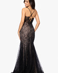 "Marina" Lace Applique Floor Length Dress