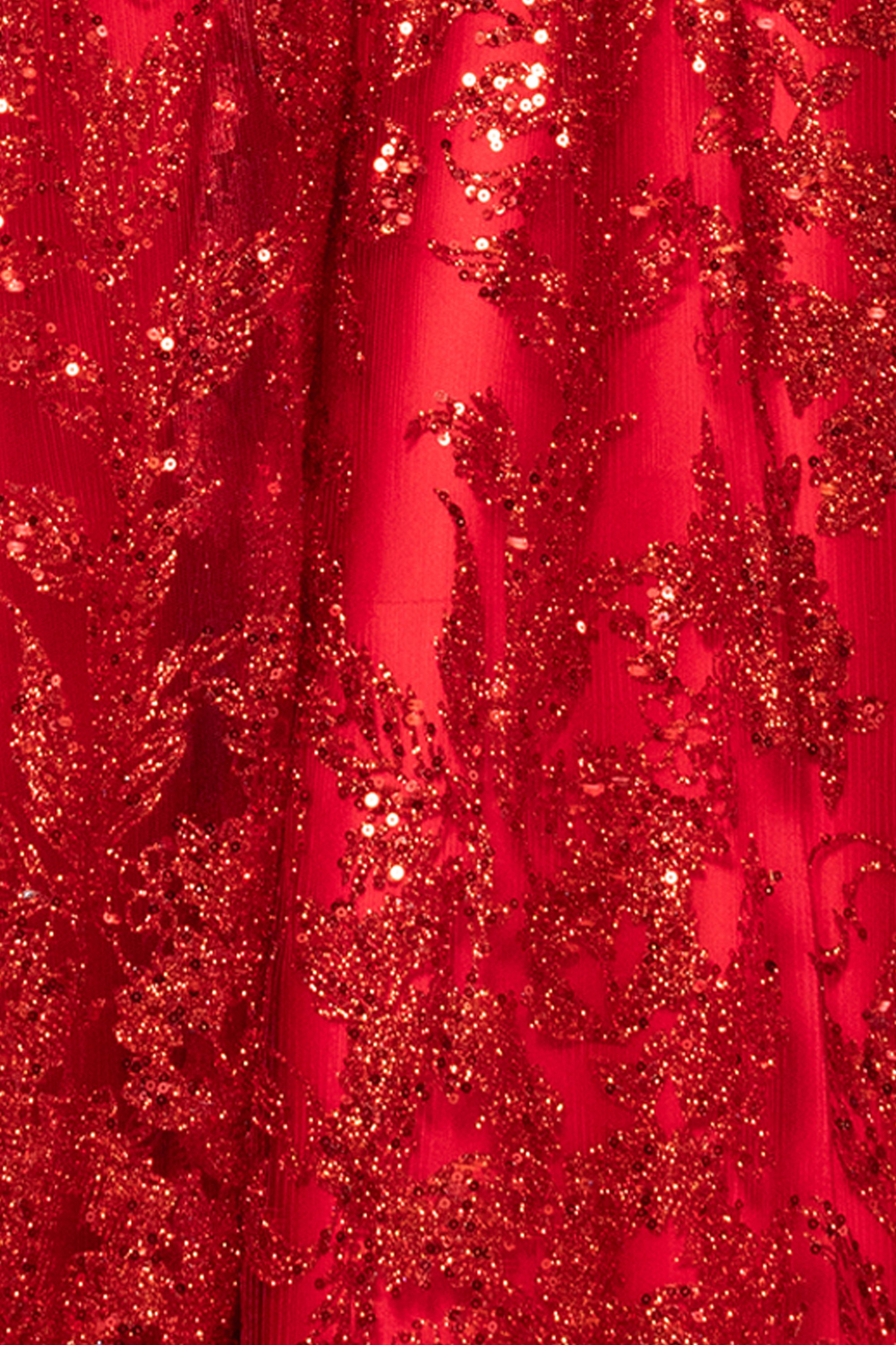 "Kelly" Long Glitter Sweetheart Neckline Gown