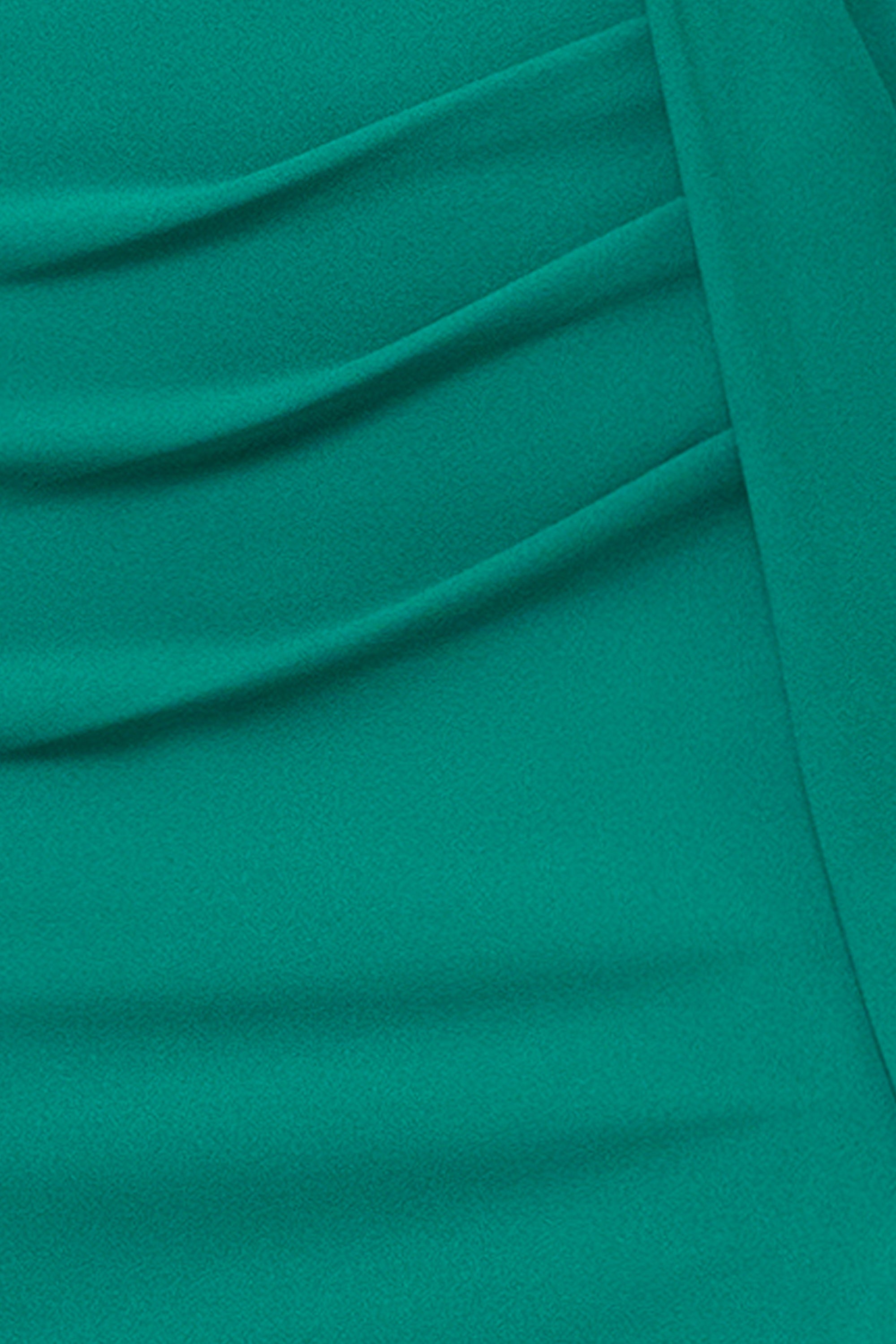 "Reese" Long Scuba Strapless Ruched Dress