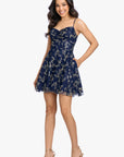 "Holly" Short Glitter Party Tieback Dress