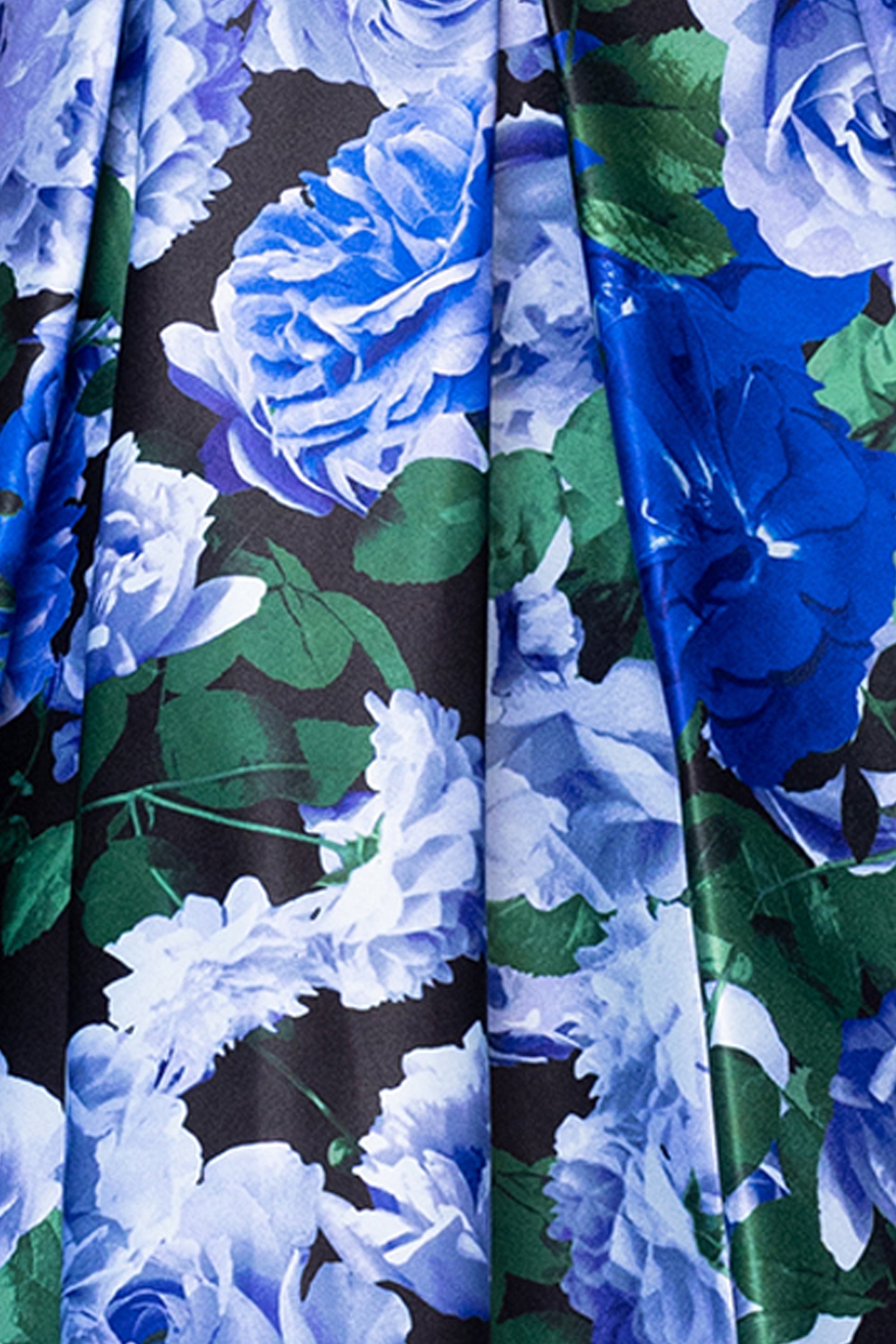 Blondie Nites "Aliyah" Satin Strapless Floral Print Short Dress