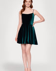 Blondie Nites "Jaycee" Velvet Tieback Sleeveless Short Dress