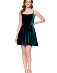 Blondie Nites "Jaycee" Velvet Tieback Sleeveless Short Dress