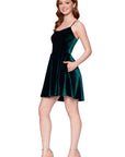 Blondie Nites "Jaycee" Velvet Tieback Sleeveless Short Dress