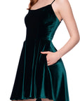 Blondie Nites "Jaycee" Velvet Tieback Sleeveless Short Dress