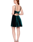 Blondie Nites "Jaycee" Velvet Tieback Sleeveless Short Dress
