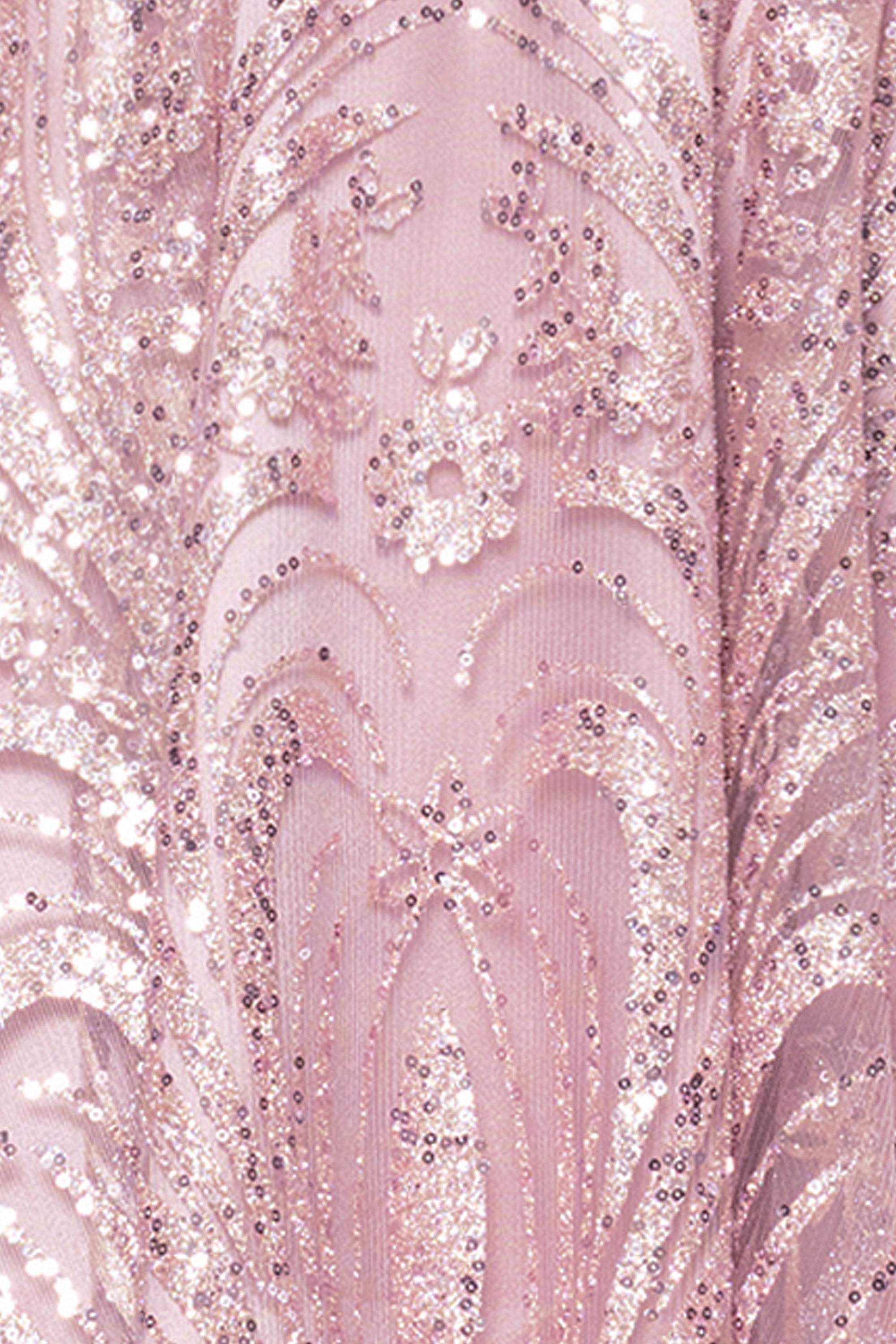 "Becky" Glitter Draoped Neck Short Dress