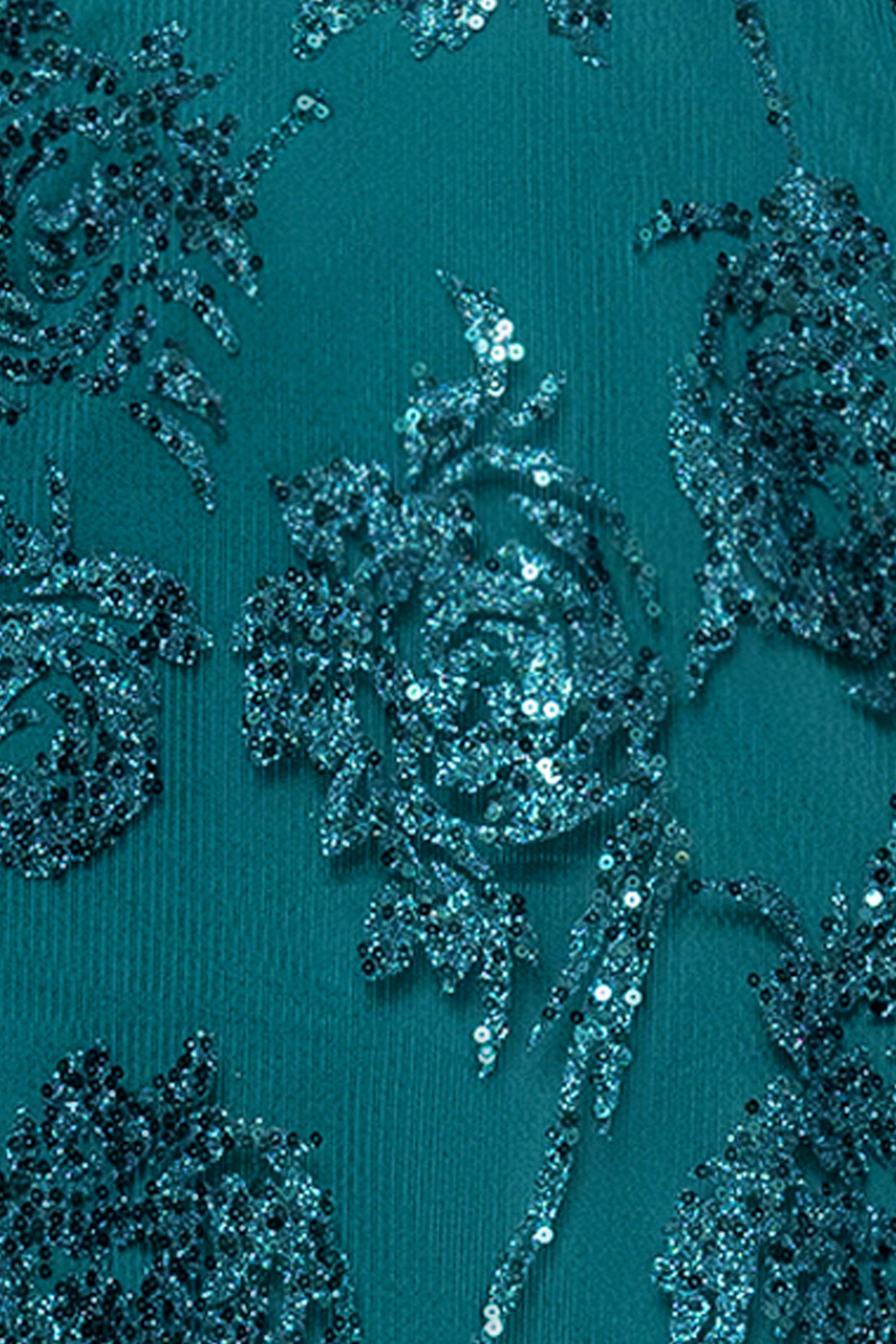 "Bella" Glitter Pattern Bodycon Short Dress