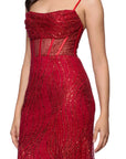 "Tracy" Glitter Drape Neck Floor Length Dress