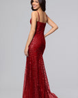 "Karla" Glitter Mesh Spaghetti Strap Floor Length Dress