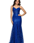 "Tessa" Glitter Backless Floor Length Dress