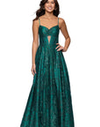 "Delia" Glitter Illusion Ballgown