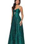 "Delia" Glitter Illusion Ballgown