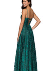 "Delia" Glitter Illusion Ballgown