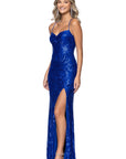 "Kenny" Sequin Sweetheart Floor Length Dress