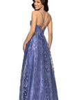 "Lexi" Glitter Mesh Sweetheart Floor Length Dress