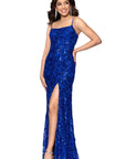 "Vanessa" Sequin Bow Pattern Floor Length Dress