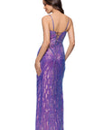 "Amberly" Sequin Pattern Corset Floor Length Dress
