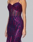 "Ariel" Glitter Twist Floor Length Dress