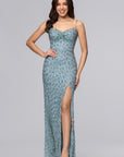 "Izzy" Sequin Drape Floor Length Dress