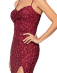 "Izzy" Sequin Drape Floor Length Dress