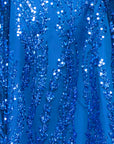 "Caroline" Short Glitter Mesh Tie Back Dress