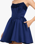 "Skye" Short Lamour Party Strapless Dress